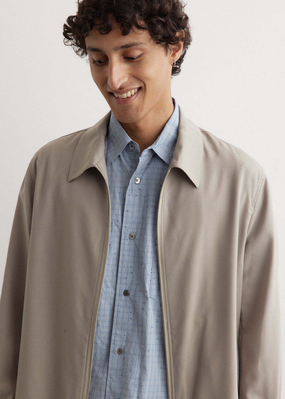 Front Zip Shirt Blouson