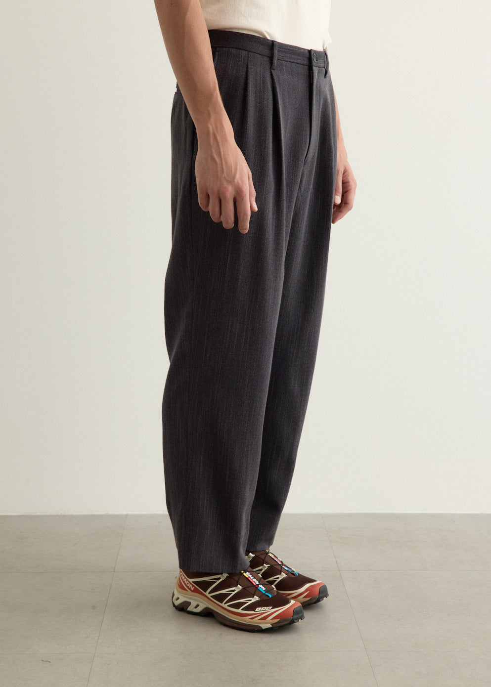 George Tweed Two Tuck Pants