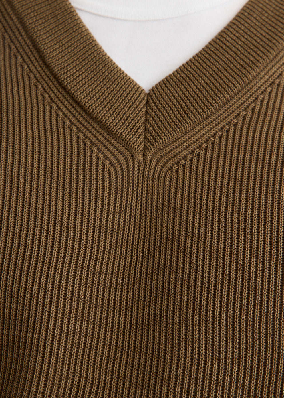 Flat Yarn Rib Knit Vest