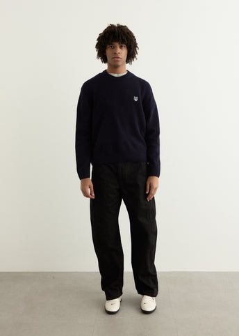 Grey Fox Head Patch Comfort Jumper