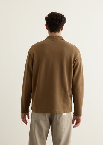 Fraser Relaxed Organic Loopback Long Sleeve Polo