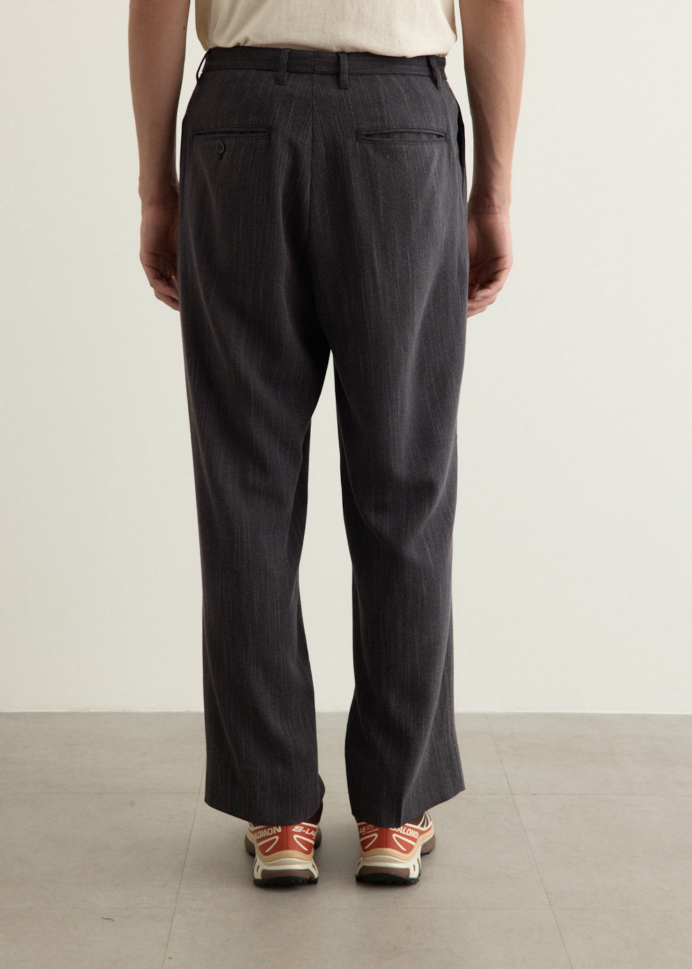 George Tweed Two Tuck Pants