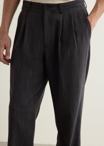 George Tweed Two Tuck Pants