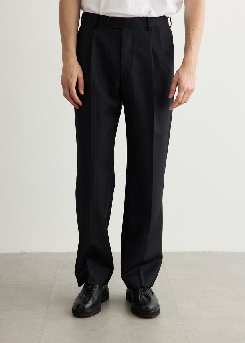 Bluefaced Wool Two Tuck Slacks