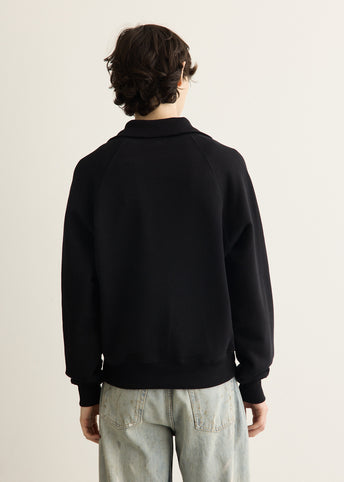 Zipped Sweatshirt with Tonal Embossed ADC