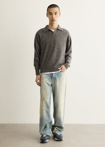 Cashmere Nep Knit Polo