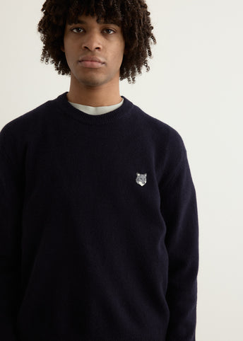Grey Fox Head Patch Comfort Jumper