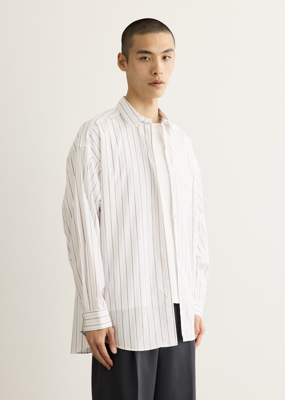 SIDOGRAS Long Sleeve Oversized Regular Collar Shirt