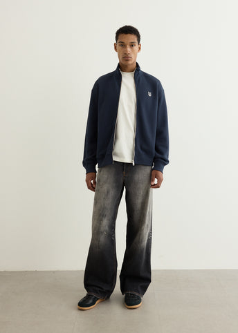 Grey Fox Head Zipped Comfort Sweatshirt