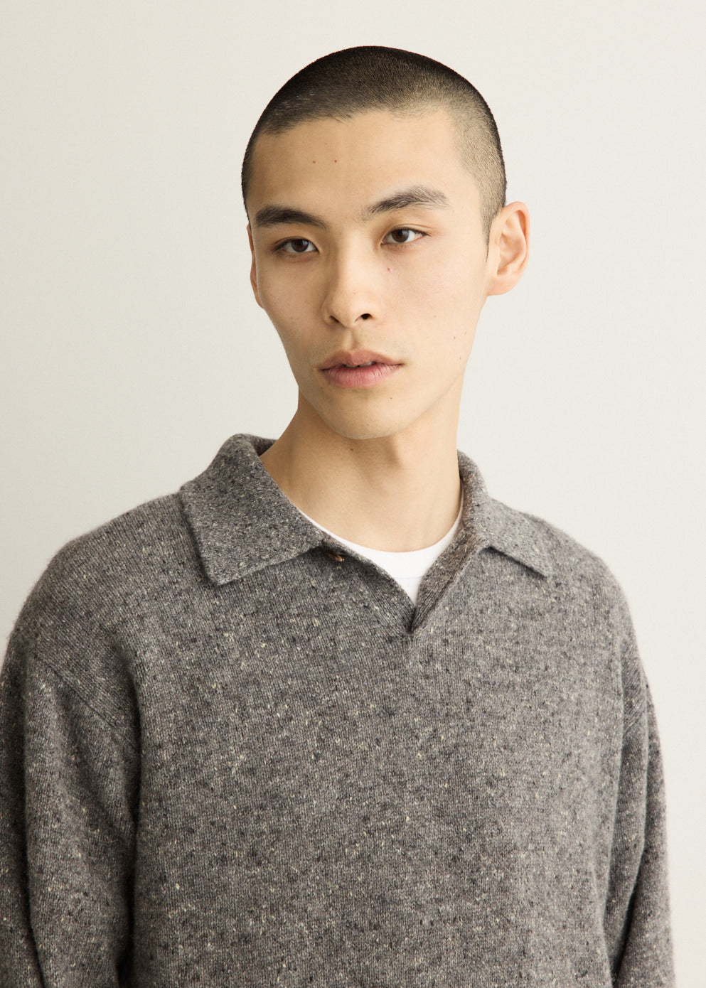 Cashmere Nep Knit Polo