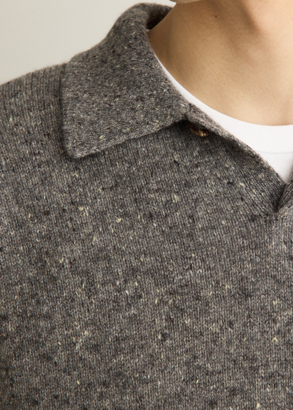 Cashmere Nep Knit Polo