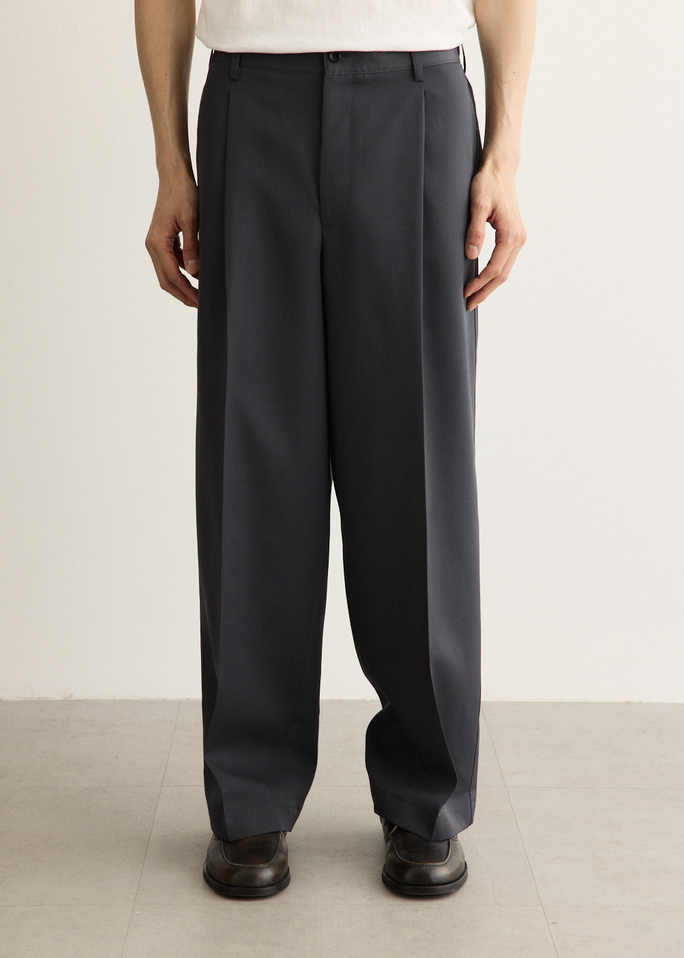 Scale Off Wool Wide Slacks