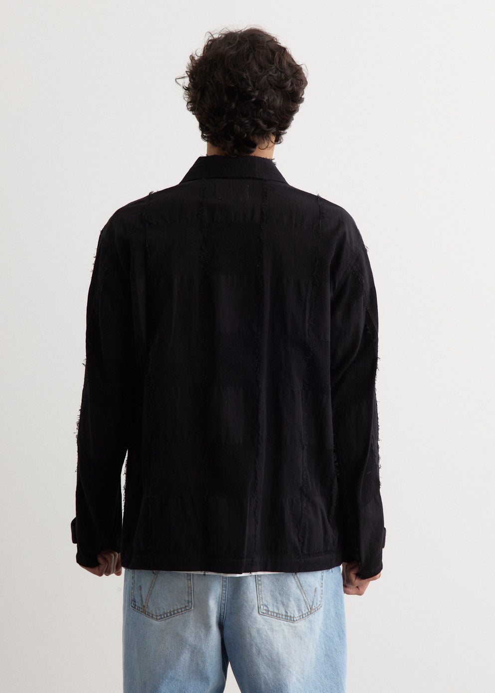 Block Jacquard Utility Jacket