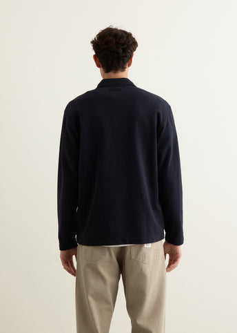 Fraser Relaxed Organic Loopback Long Sleeve Polo
