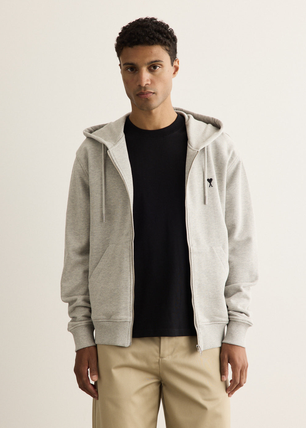 Hoodie with Contrasted Ami De Coeur