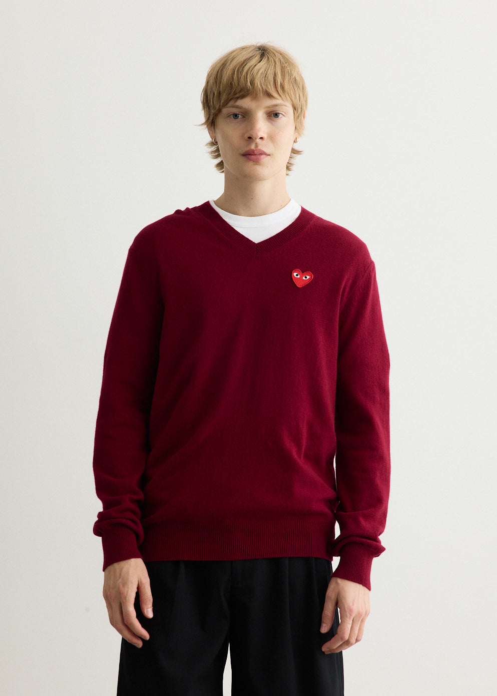 Red Heart V-Neck Sweater