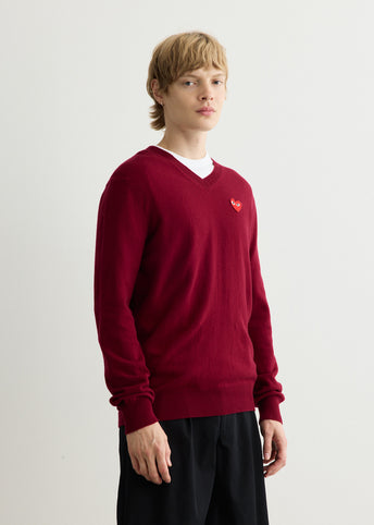 Red Heart V-Neck Sweater