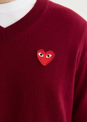 Red Heart V-Neck Sweater