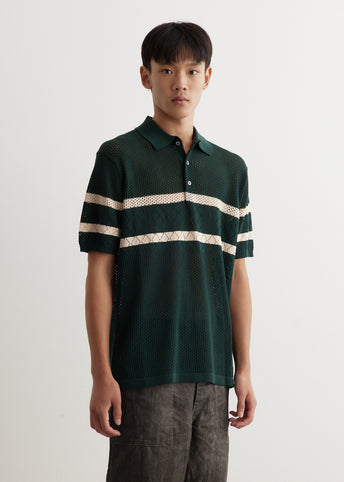 Knit Polo Mesh Shirt