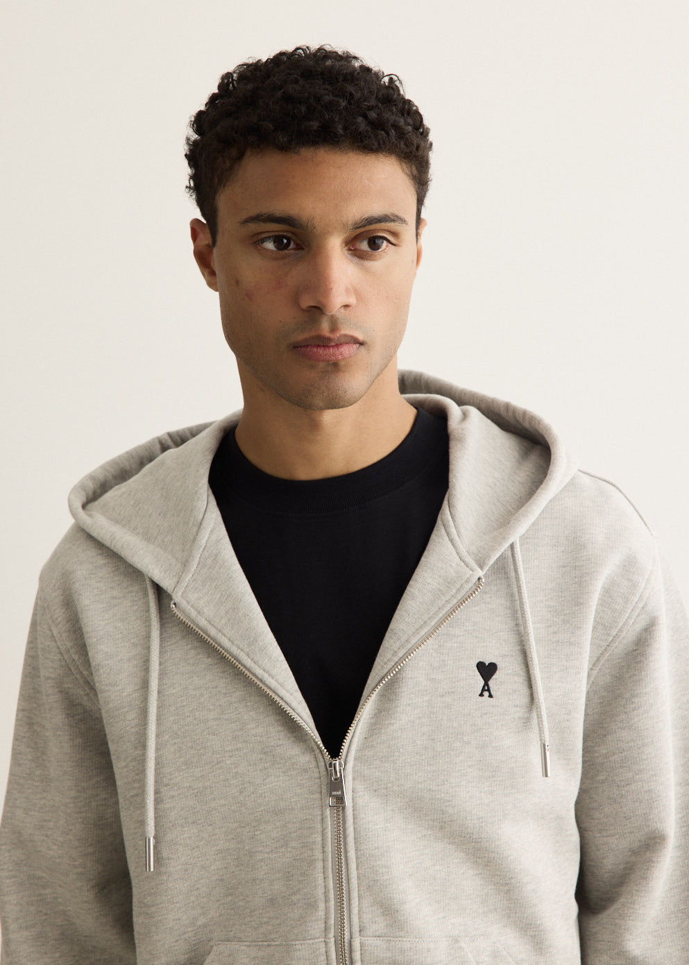 Hoodie with Contrasted Ami De Coeur