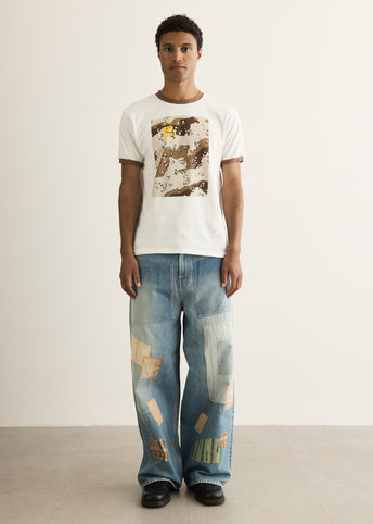 20/-Jersey Ringer T-Shirt (PECKISH CHOKO-CHIP CAMO)