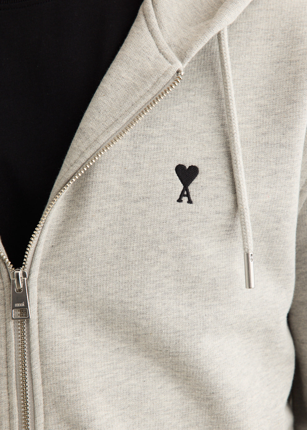 Hoodie with Contrasted Ami De Coeur