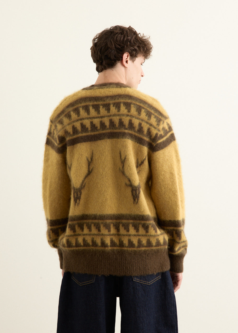 Mohair V Neck Cardigan Sweater