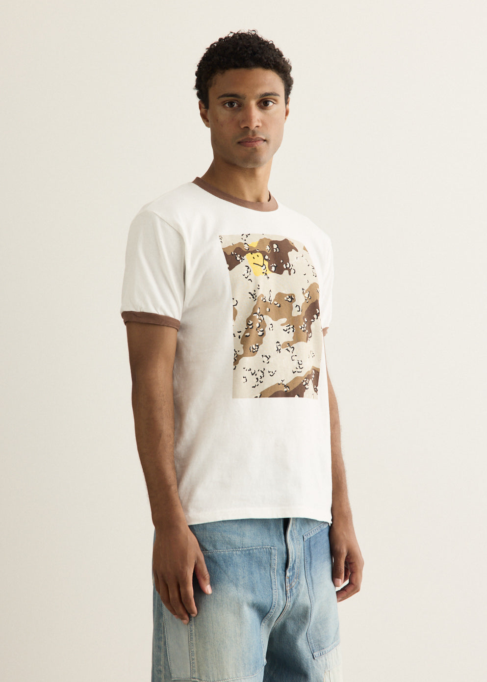 20/-Jersey Ringer T-Shirt (PECKISH CHOKO-CHIP CAMO)