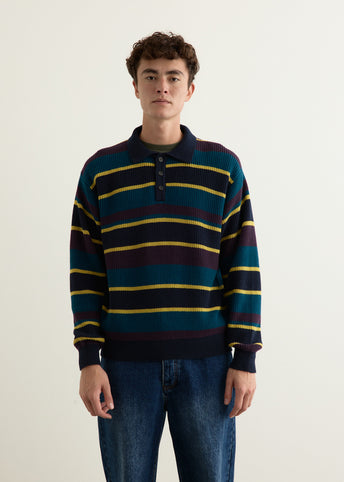 Beauchamp Multi Stripe Polo Sweater