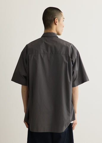 Broad Short Sleeve Oversized Regular Collar Shirt