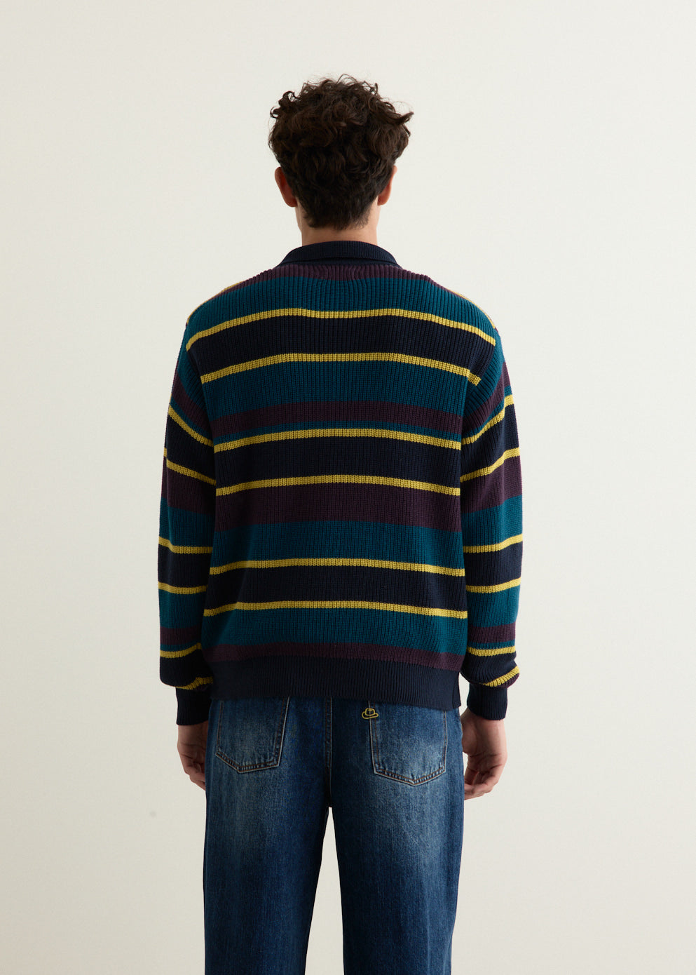 Beauchamp Multi Stripe Polo Sweater