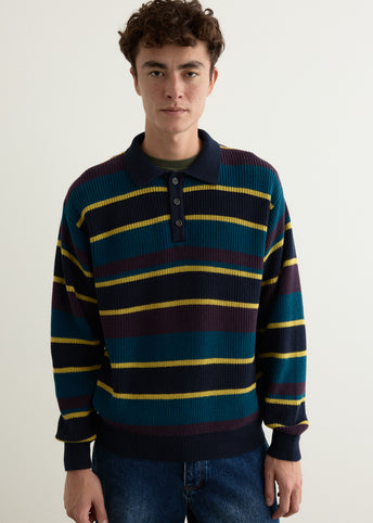Beauchamp Multi Stripe Polo Sweater