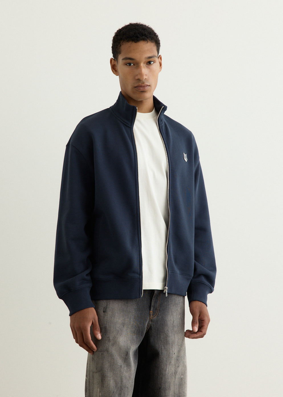 Grey Fox Head Zipped Comfort Sweatshirt