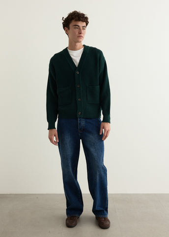 Michael Plaited Waffle Cardigan