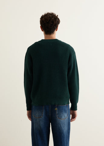 Michael Plaited Waffle Cardigan
