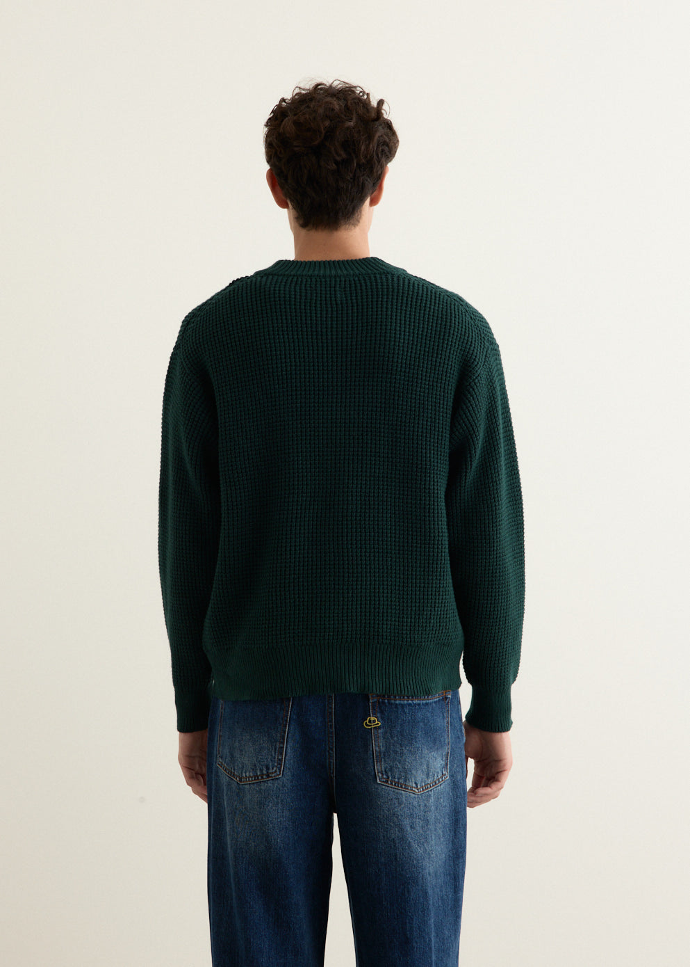 Michael Plaited Waffle Cardigan