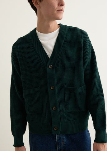 Michael Plaited Waffle Cardigan