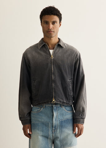 11.5oz Black Denim Hacksaw Drizzler Jacket