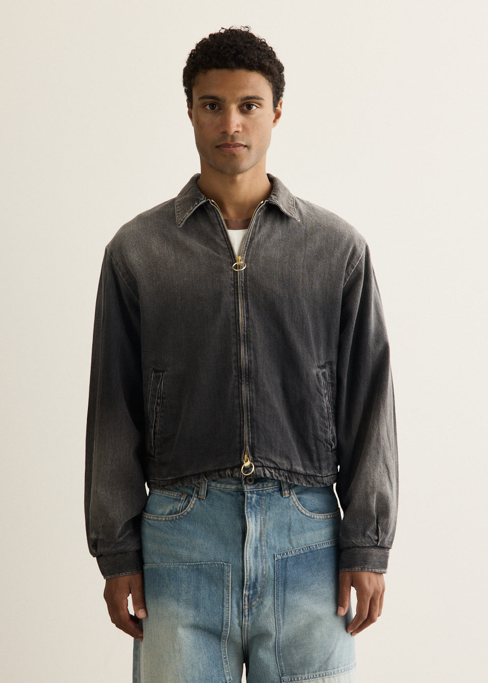 11.5oz Black Denim Hacksaw Drizzler Jacket