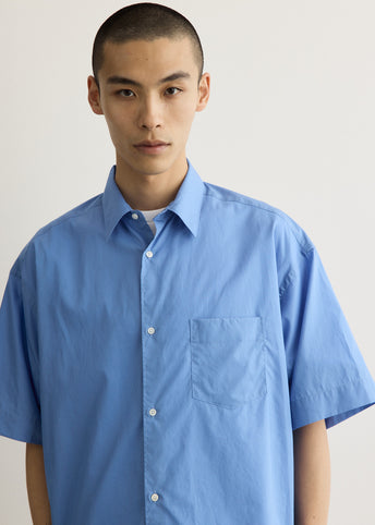Broad Short Sleeve Oversized Regular Collar Shirt