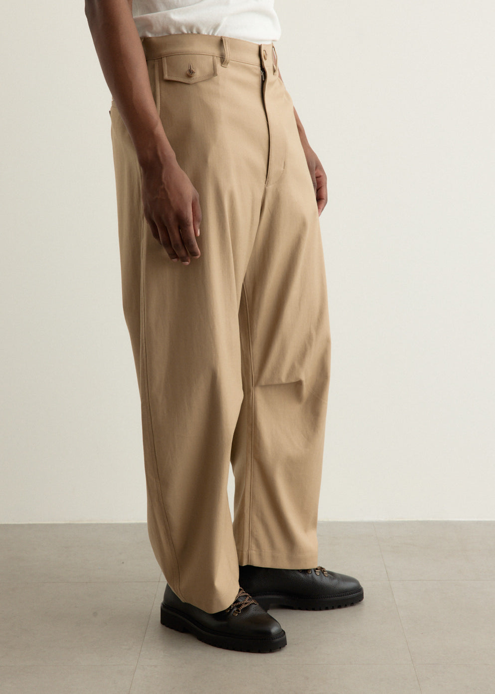 Cotton Serge Wide Pants