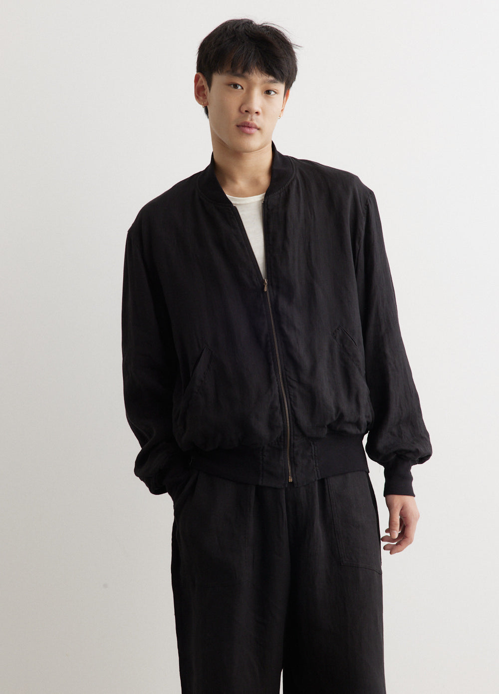 Comoli - Linen Double Cloth Zip Blouson - Jacket,Specials : American Fashion Style Bags On Sale Comoli - Linen Double Cloth Zip Blouson - Jacket,Specials : American Fashion Style Bags On Sale
