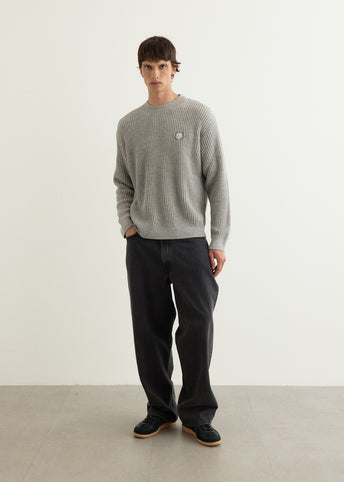 Fox Head Cotton Ribbed Jumper