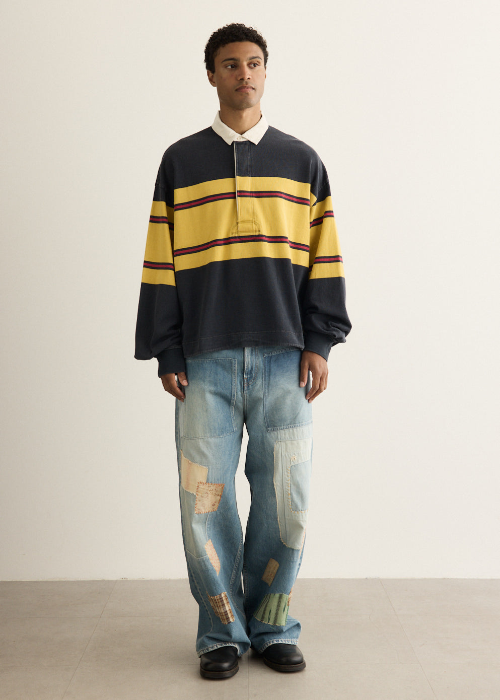 16/-Panel Stripe Jersey BIG Rugby Shirt