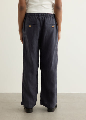 Wide Leg Linen Trousers