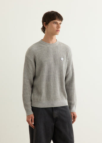 Fox Head Cotton Ribbed Jumper