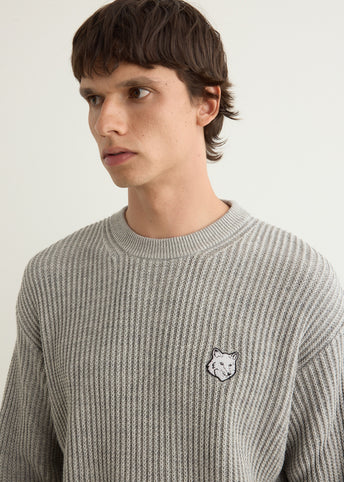 Fox Head Cotton Ribbed Jumper