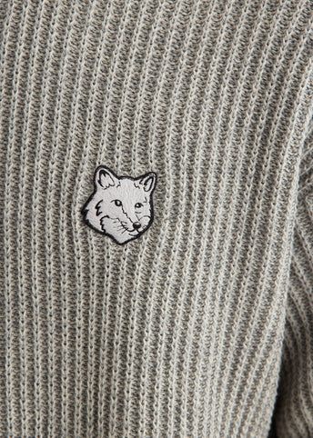 Fox Head Cotton Ribbed Jumper