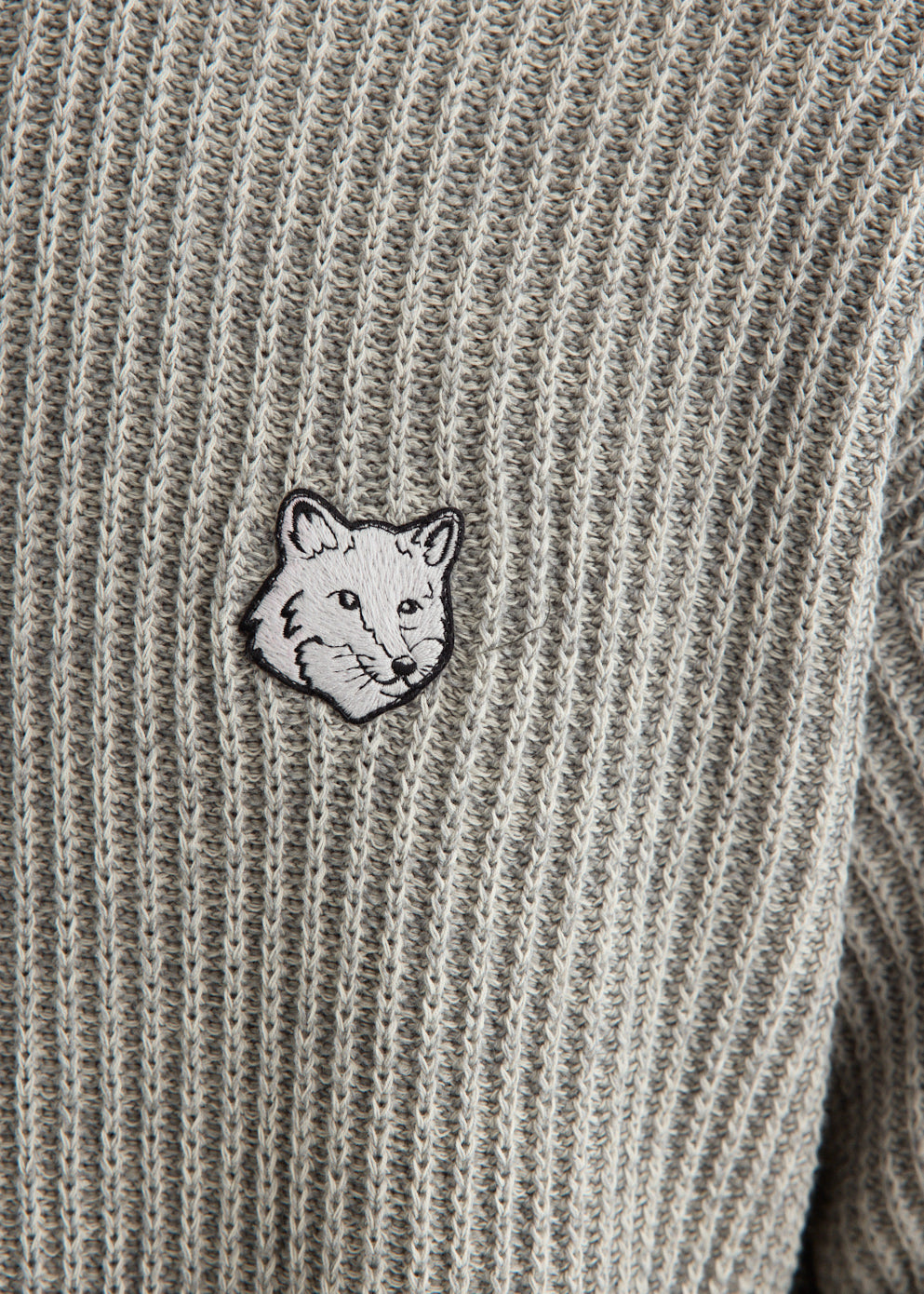 Fox Head Cotton Ribbed Jumper
