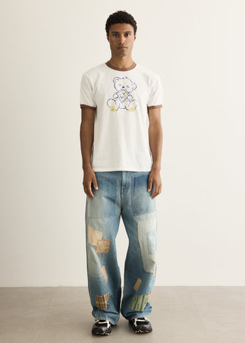 20/-Jersey Ringer T-Shirt (PECKISH Little Bear)